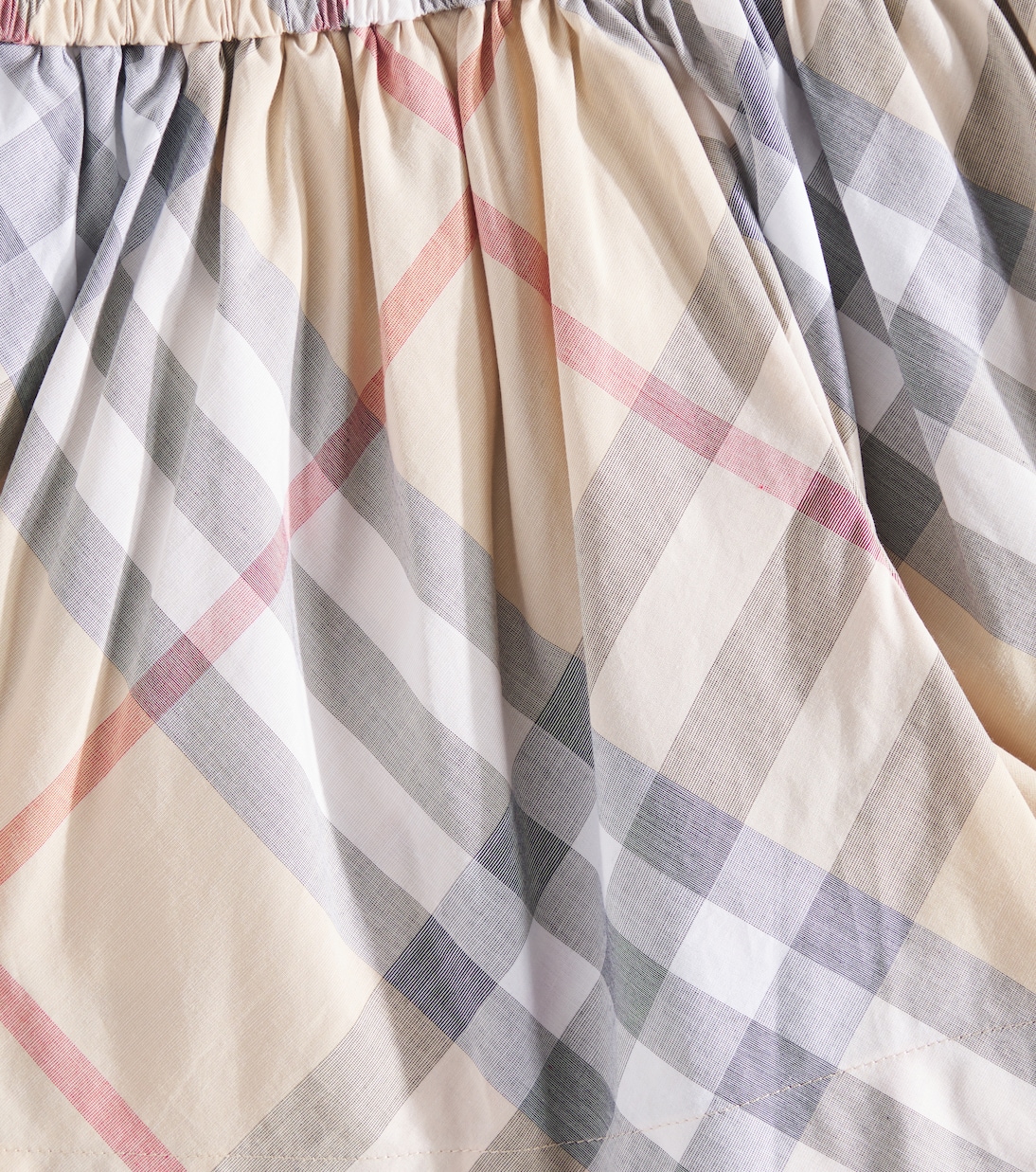 Shorts de popelín de algodón con Burberry Check | Burberry Kids