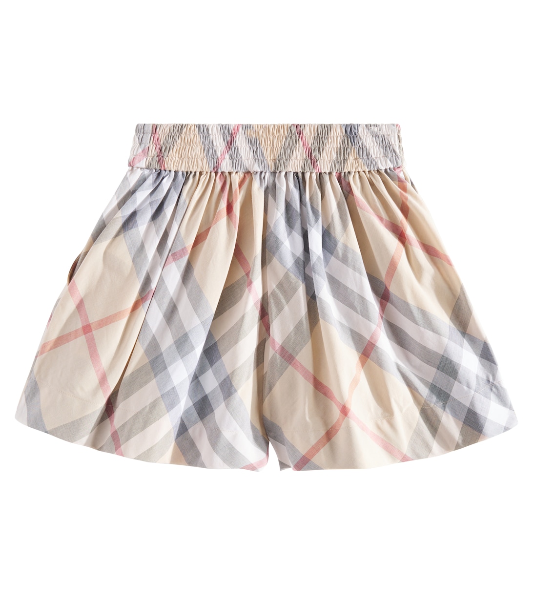 Shorts de popelín de algodón con Burberry Check | Burberry Kids