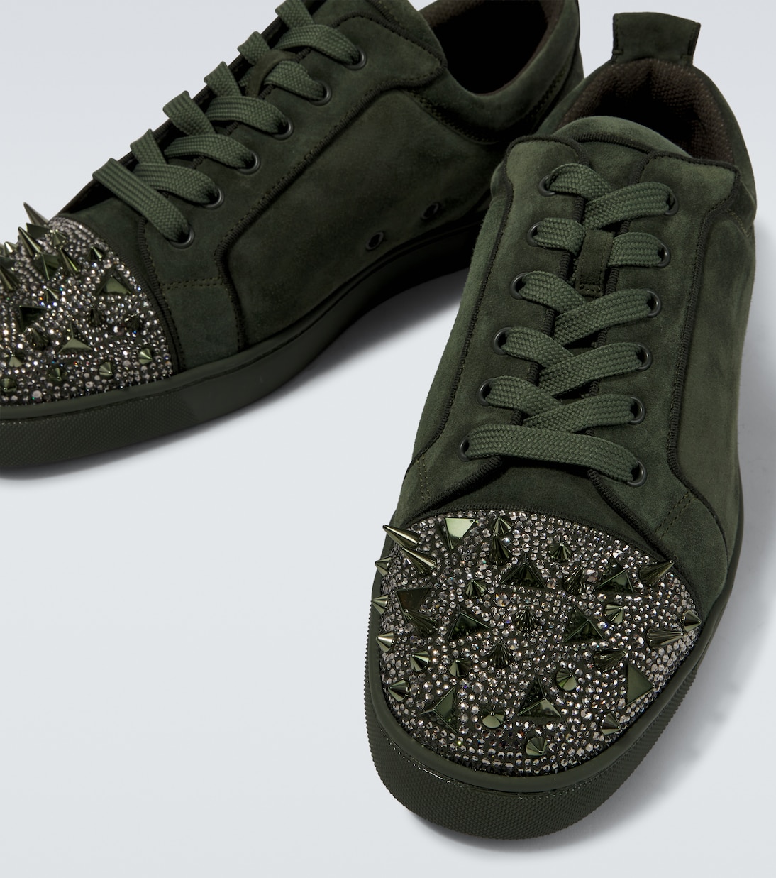 Baskets Louis Junior en daim à ornements | Christian Louboutin