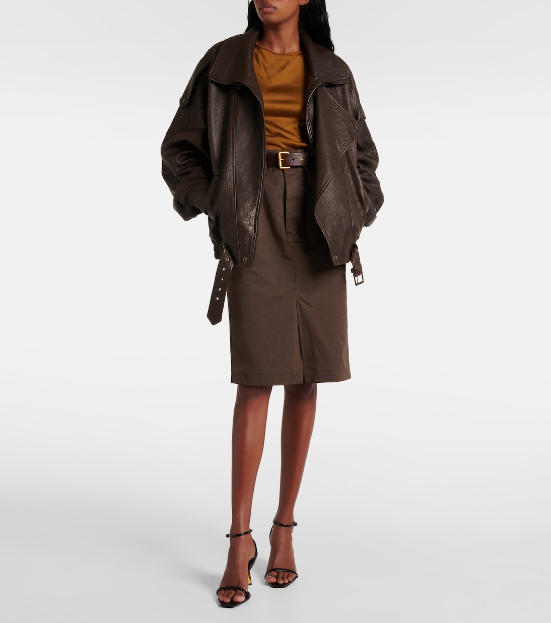 Sandales Lee 75 en cuir | Saint Laurent