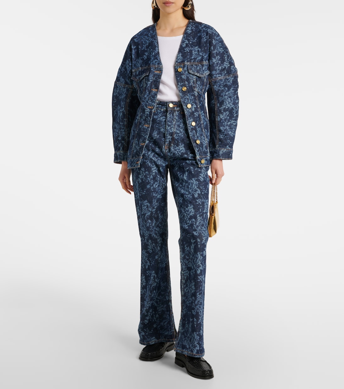 Veste imprimée en jean | Ganni