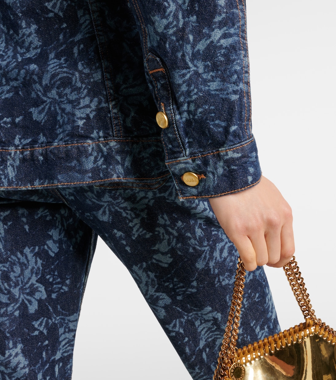 Veste imprimée en jean | Ganni