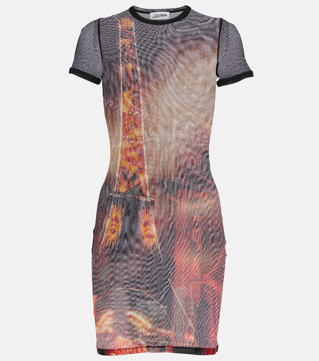 Pigalle printed mesh minidress | Jean Paul Gaultier