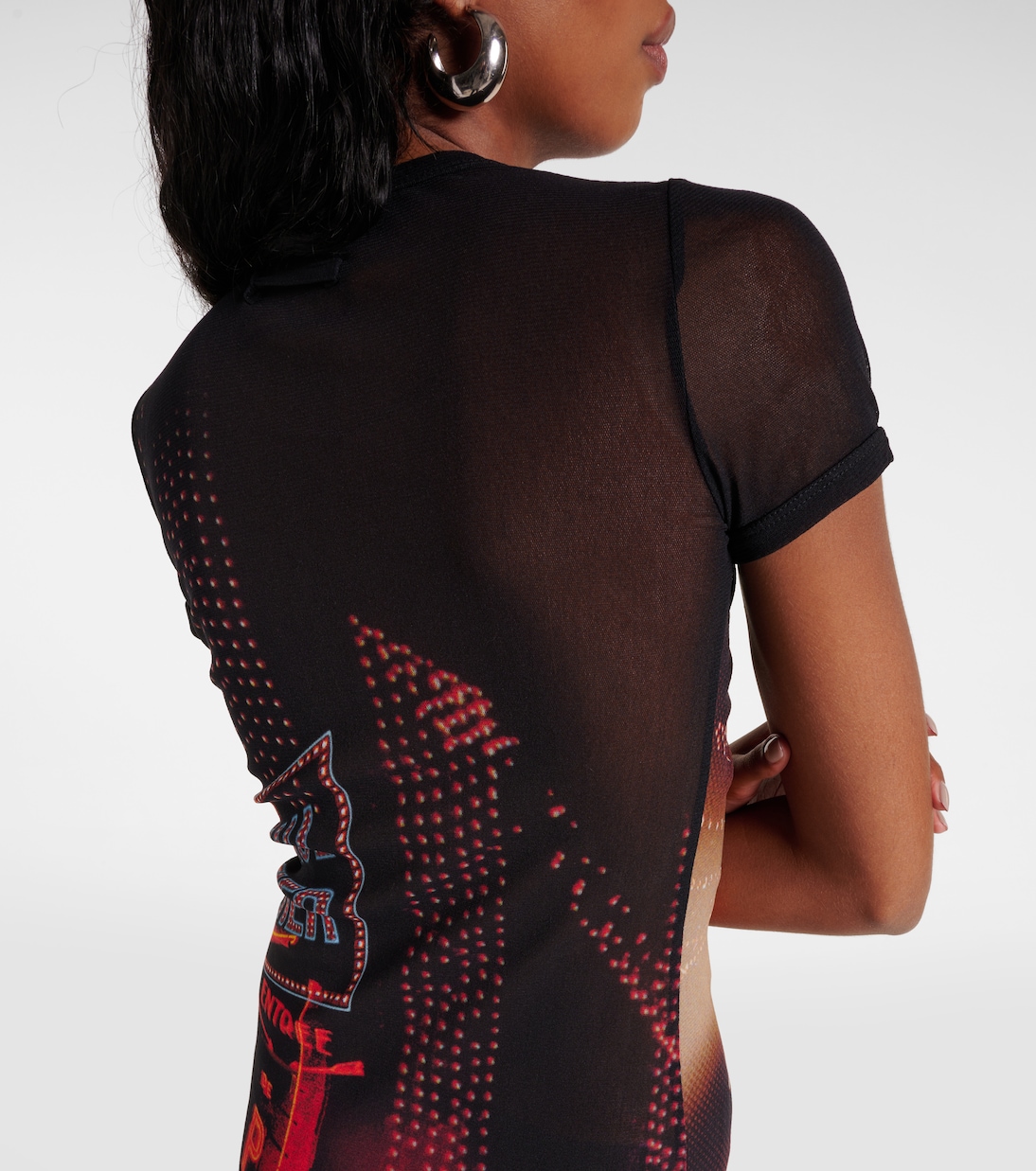 Pigalle printed mesh minidress | Jean Paul Gaultier