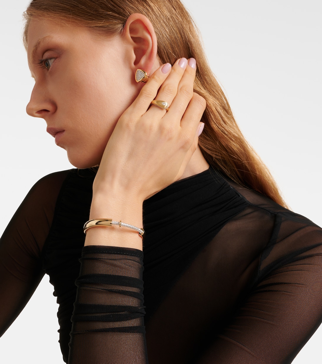 Bracciale Endless in oro 14kt con diamanti | Rainbow K
