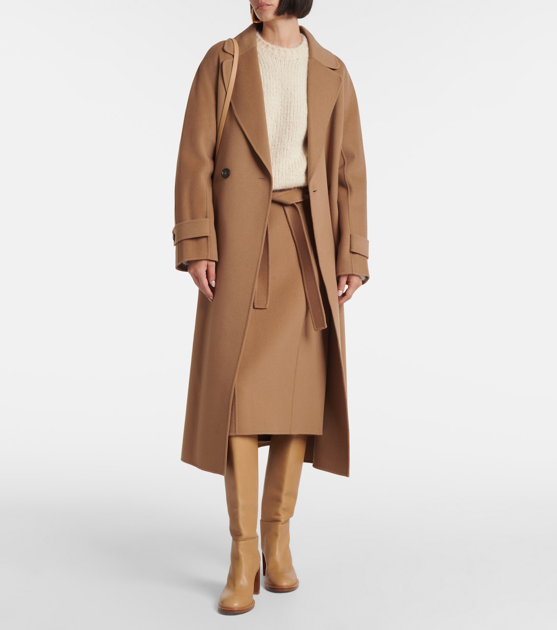 Falda midi Alec de lana con cinturón | 'S Max Mara
