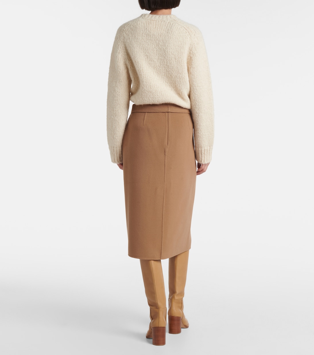 Falda midi Alec de lana con cinturón | 'S Max Mara