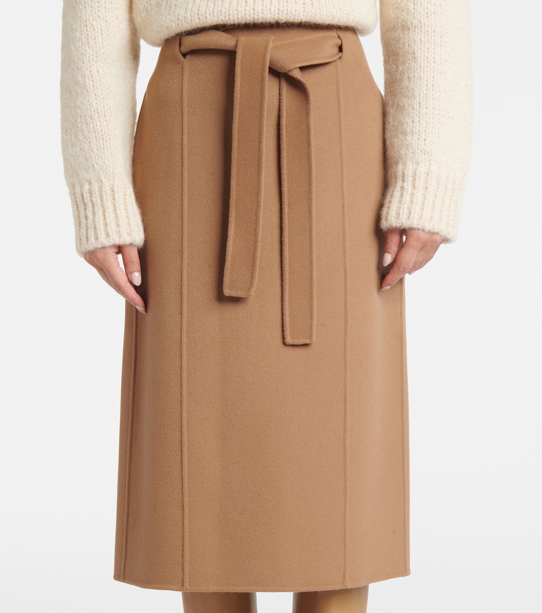 Falda midi Alec de lana con cinturón | 'S Max Mara
