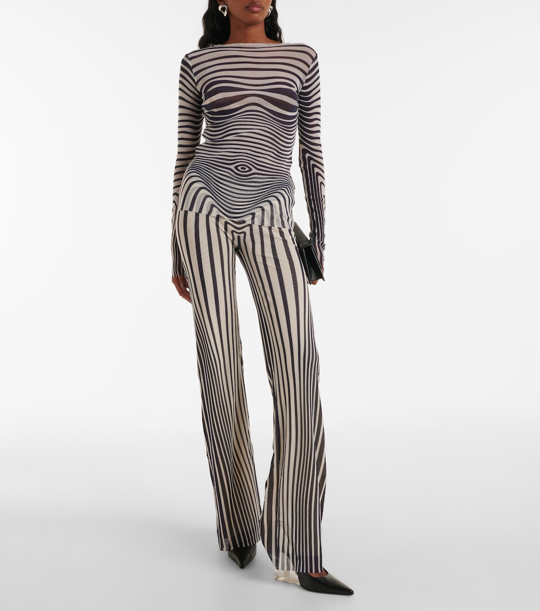 Pantaloni Body Morphing a righe | Jean Paul Gaultier