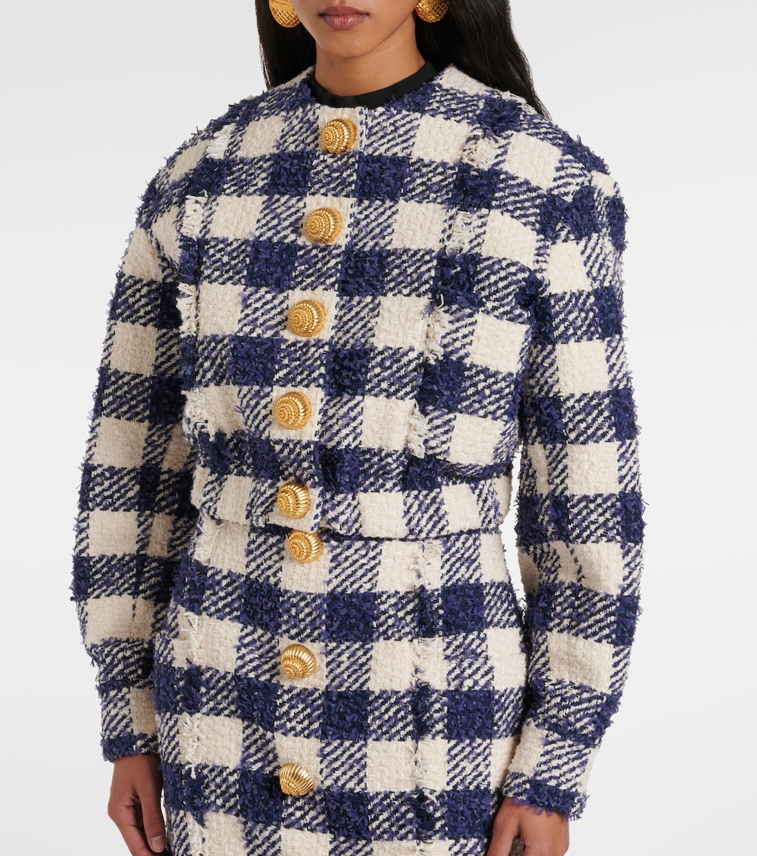 Checked tweed jacket | Balmain
