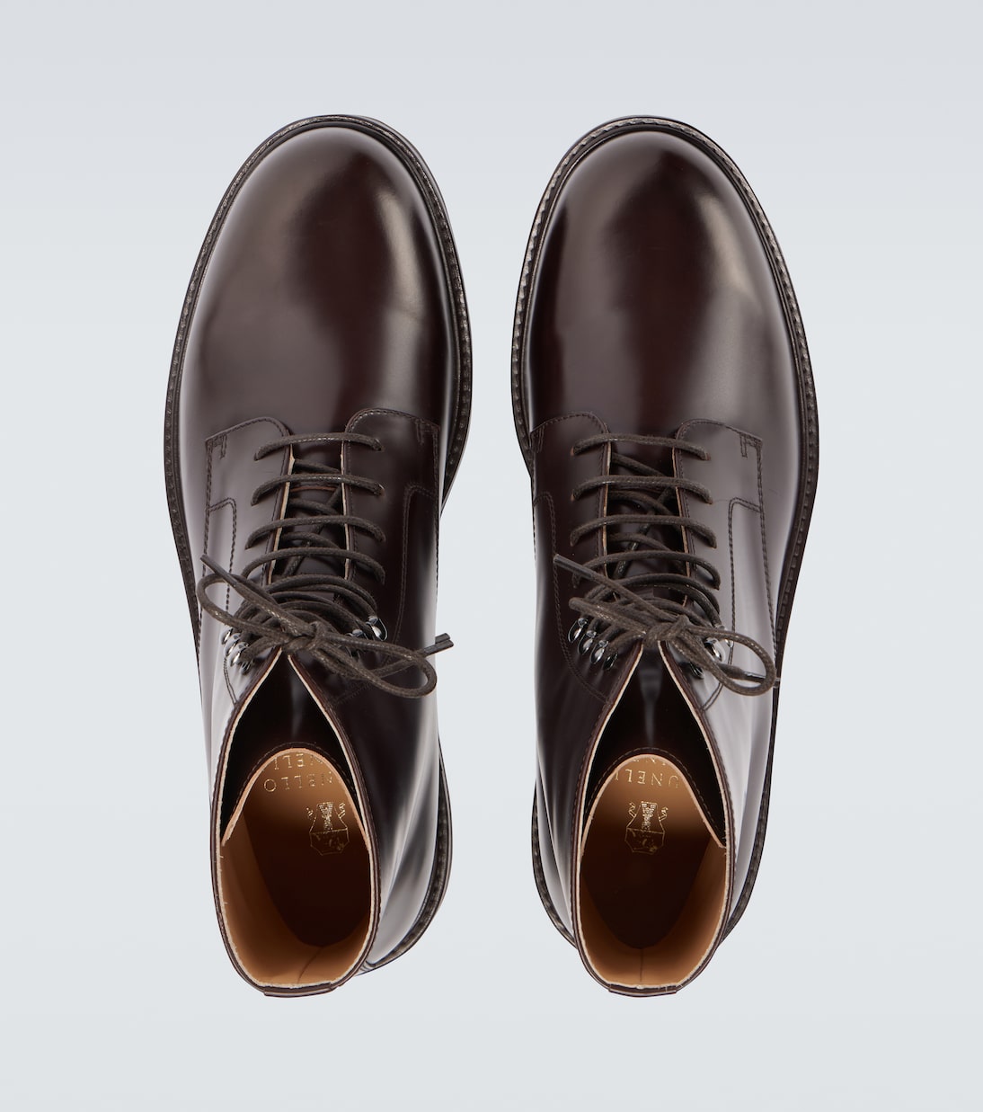 Botas con cordones de piel | Brunello Cucinelli
