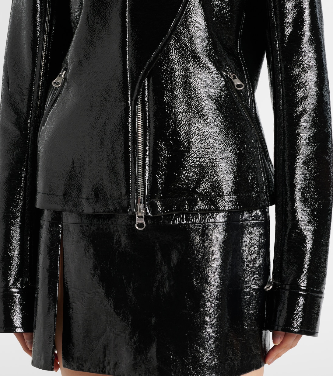Coated canvas biker jacket | Courrèges