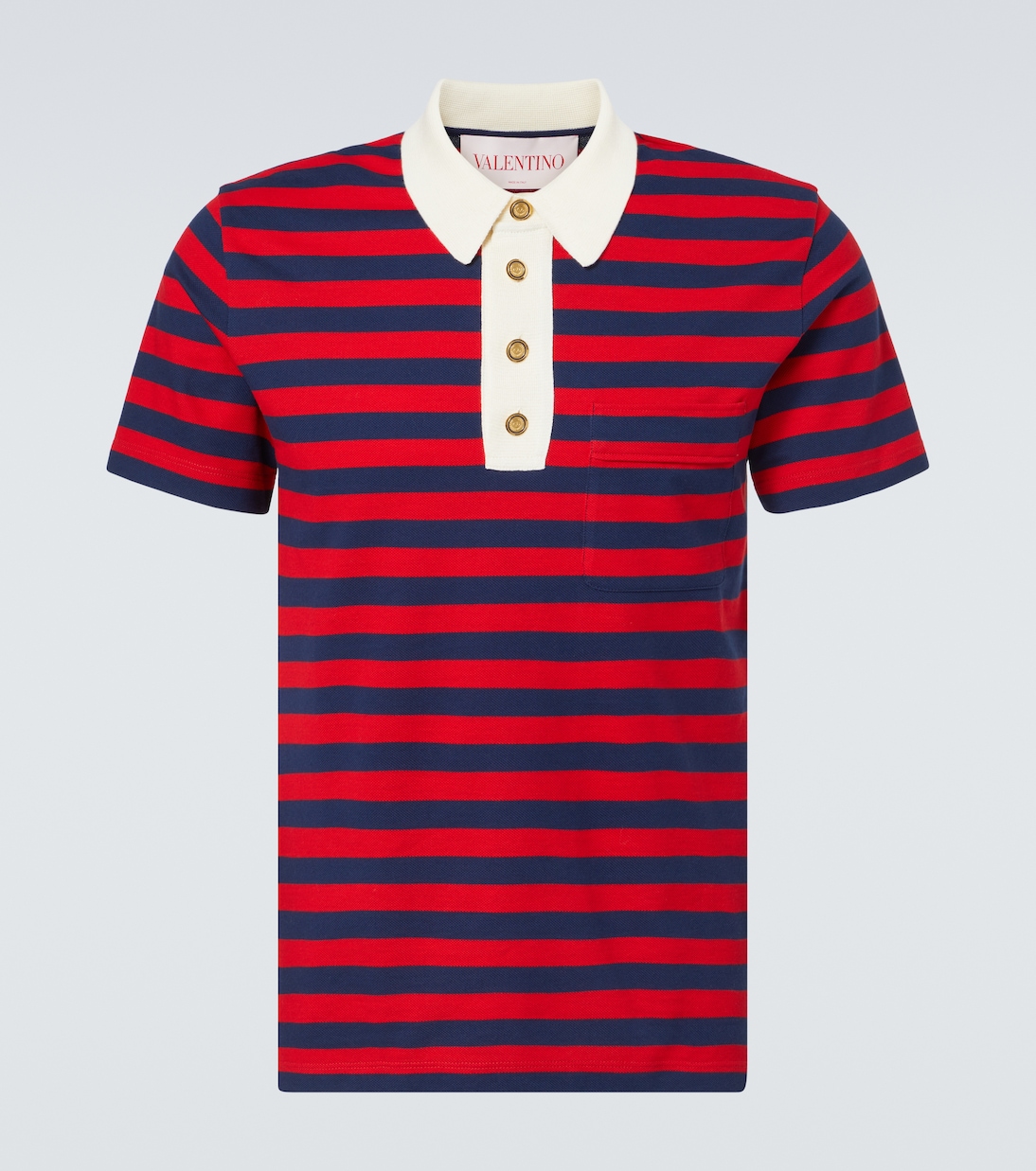 Polo rayé en coton | Valentino