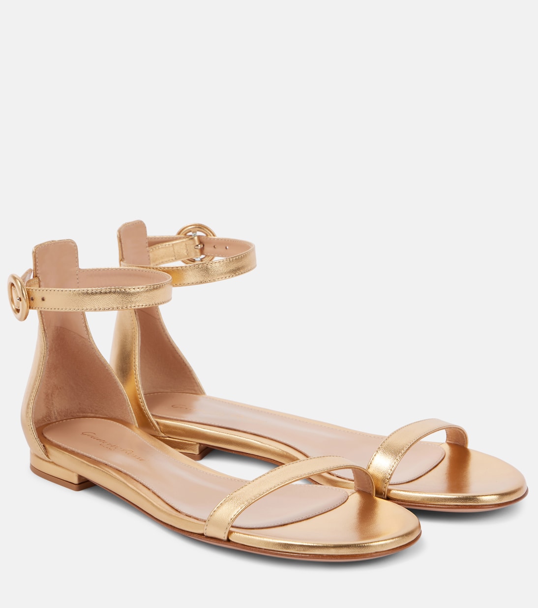 Sandalen aus Metallic-Leder | Gianvito Rossi