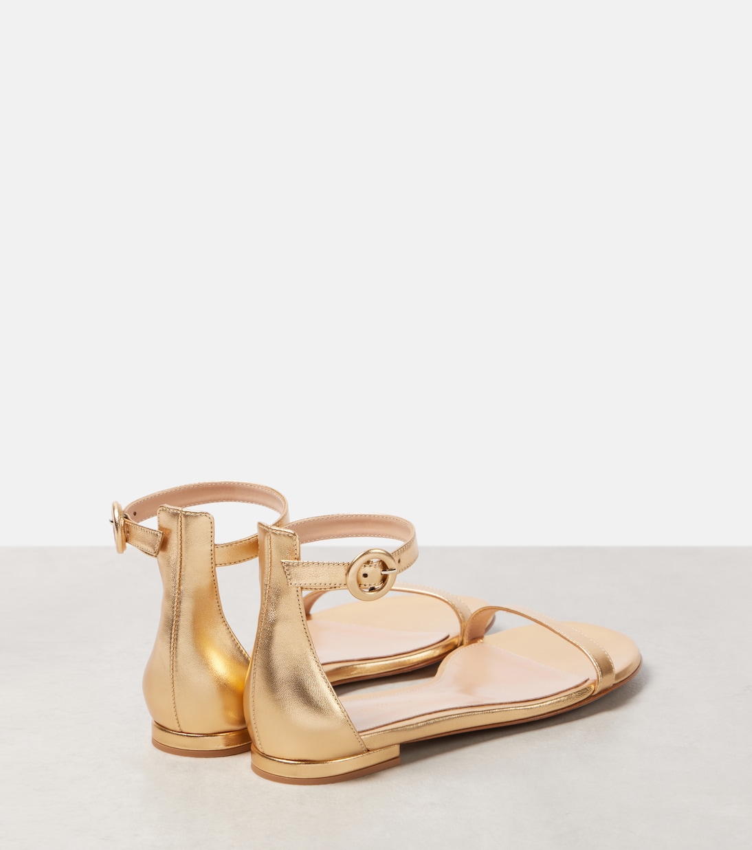 Sandalen aus Metallic-Leder | Gianvito Rossi