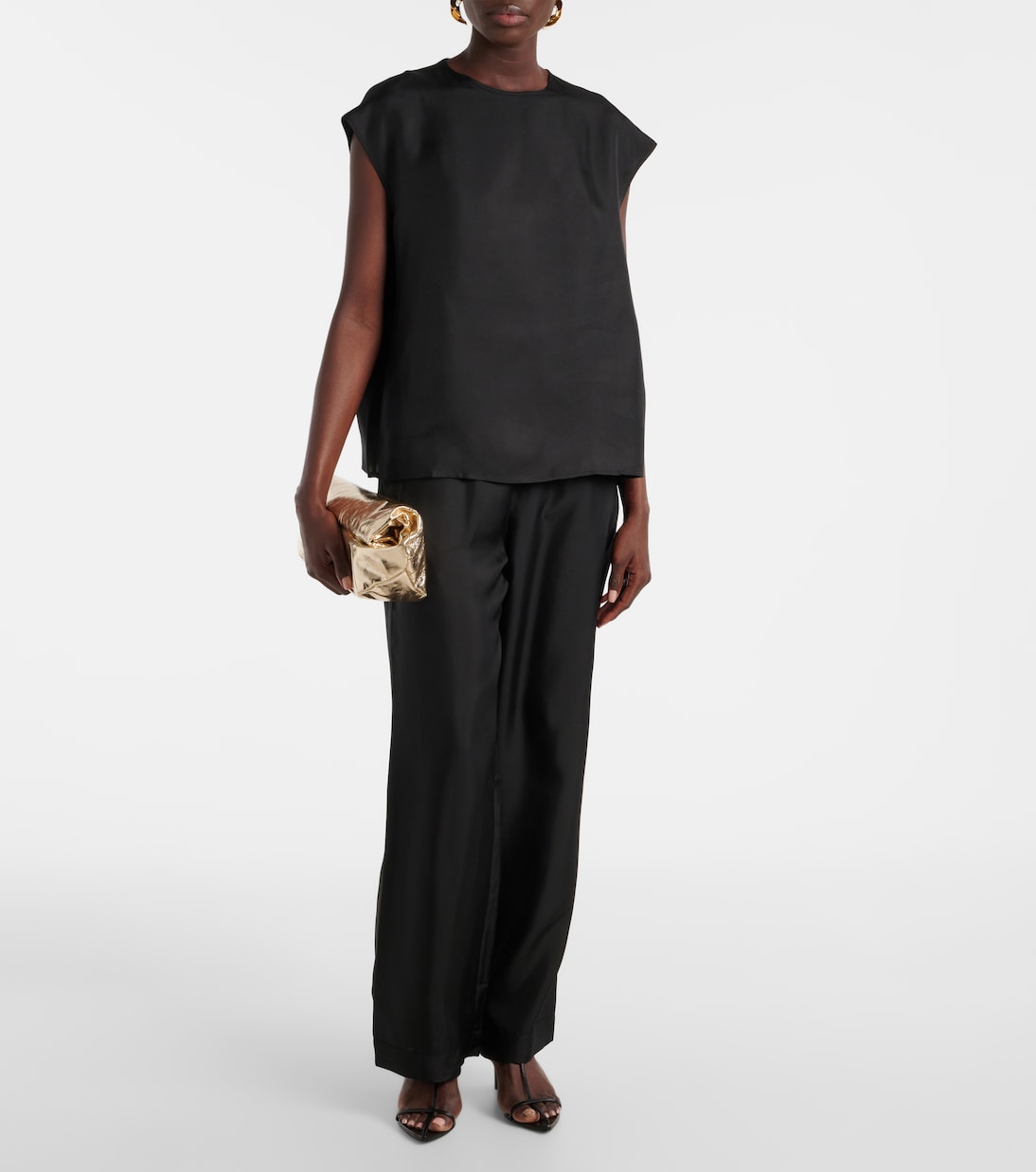 Pantaloni regular Aurelia in twill | Asceno