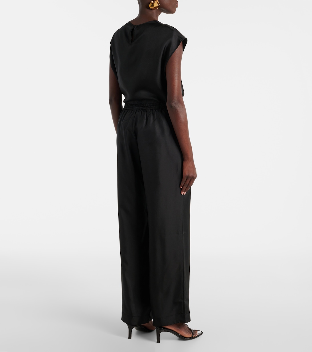 Pantaloni regular Aurelia in twill | Asceno