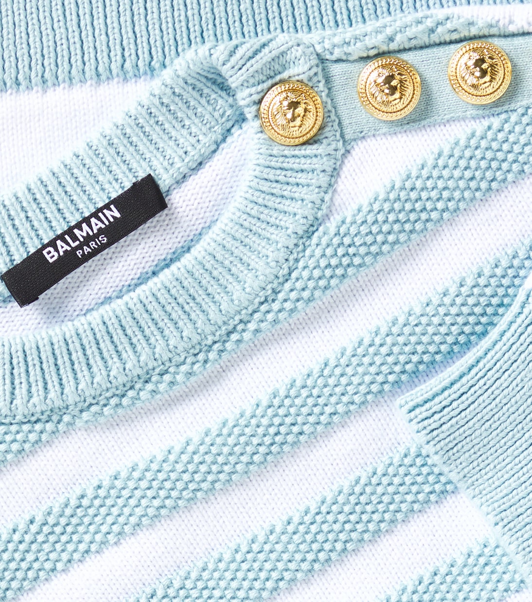 Pullover in cotone a righe | Balmain Kids