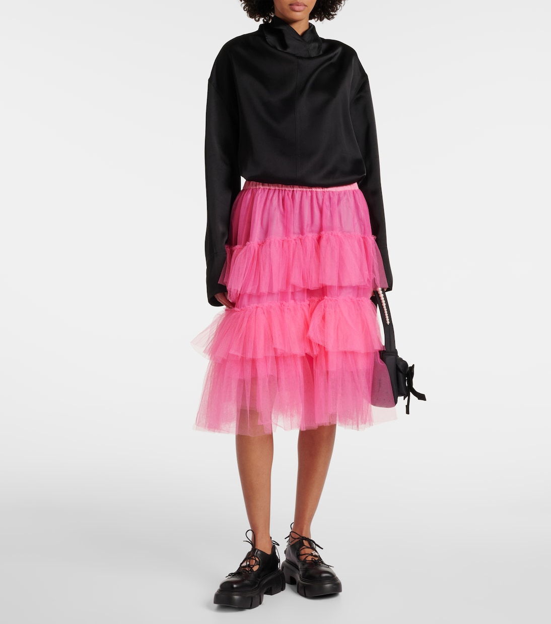 Minigonna in tulle con volant | Simone Rocha