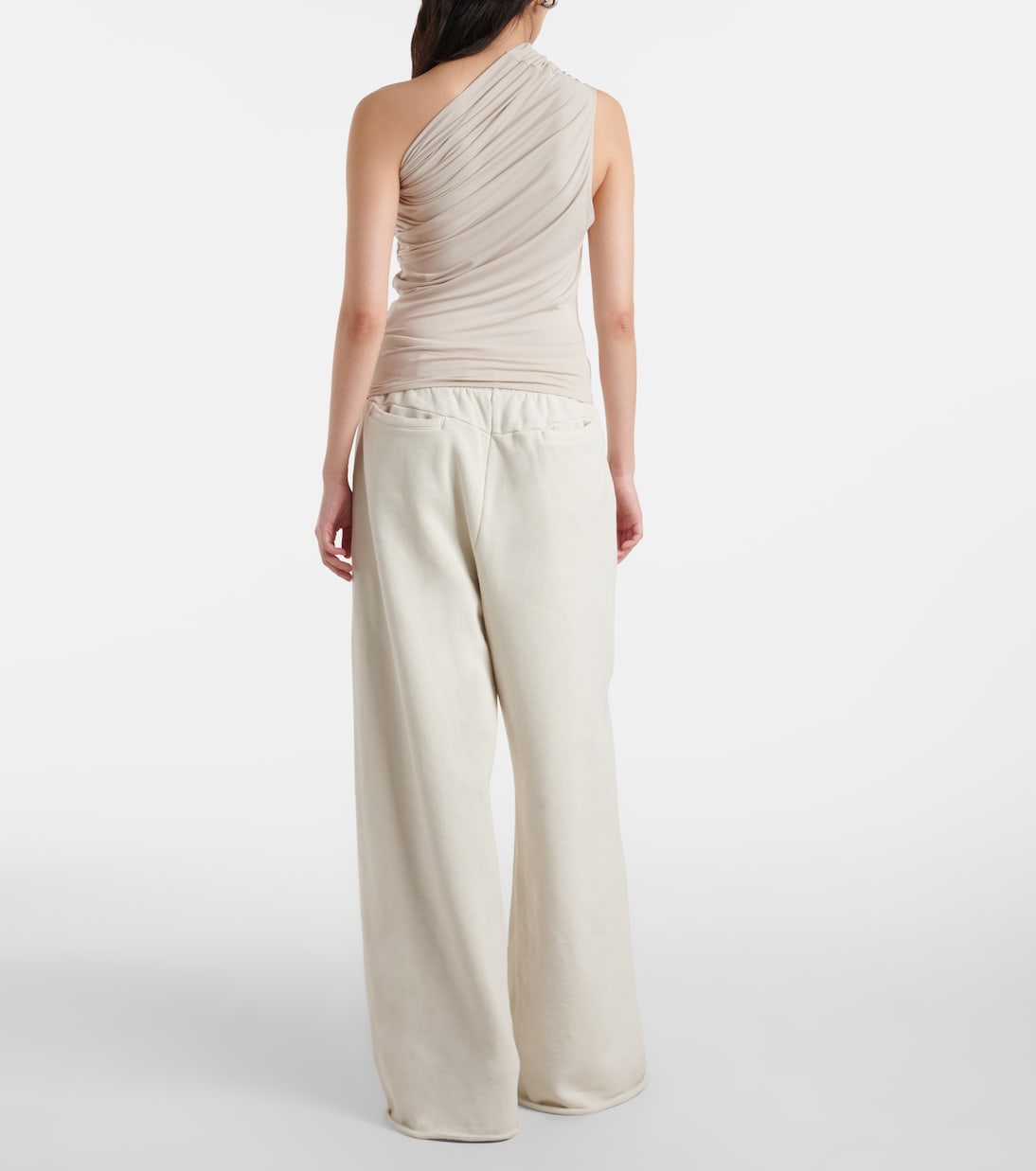 One-Shoulder-Top Pillar aus Jersey | Entire Studios