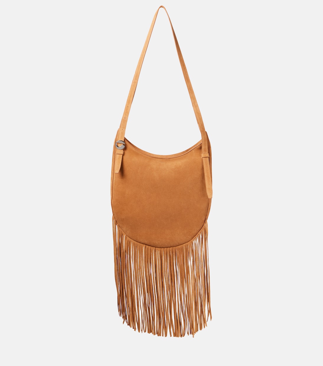 Borsa a spalla in suede con frange | Coperni