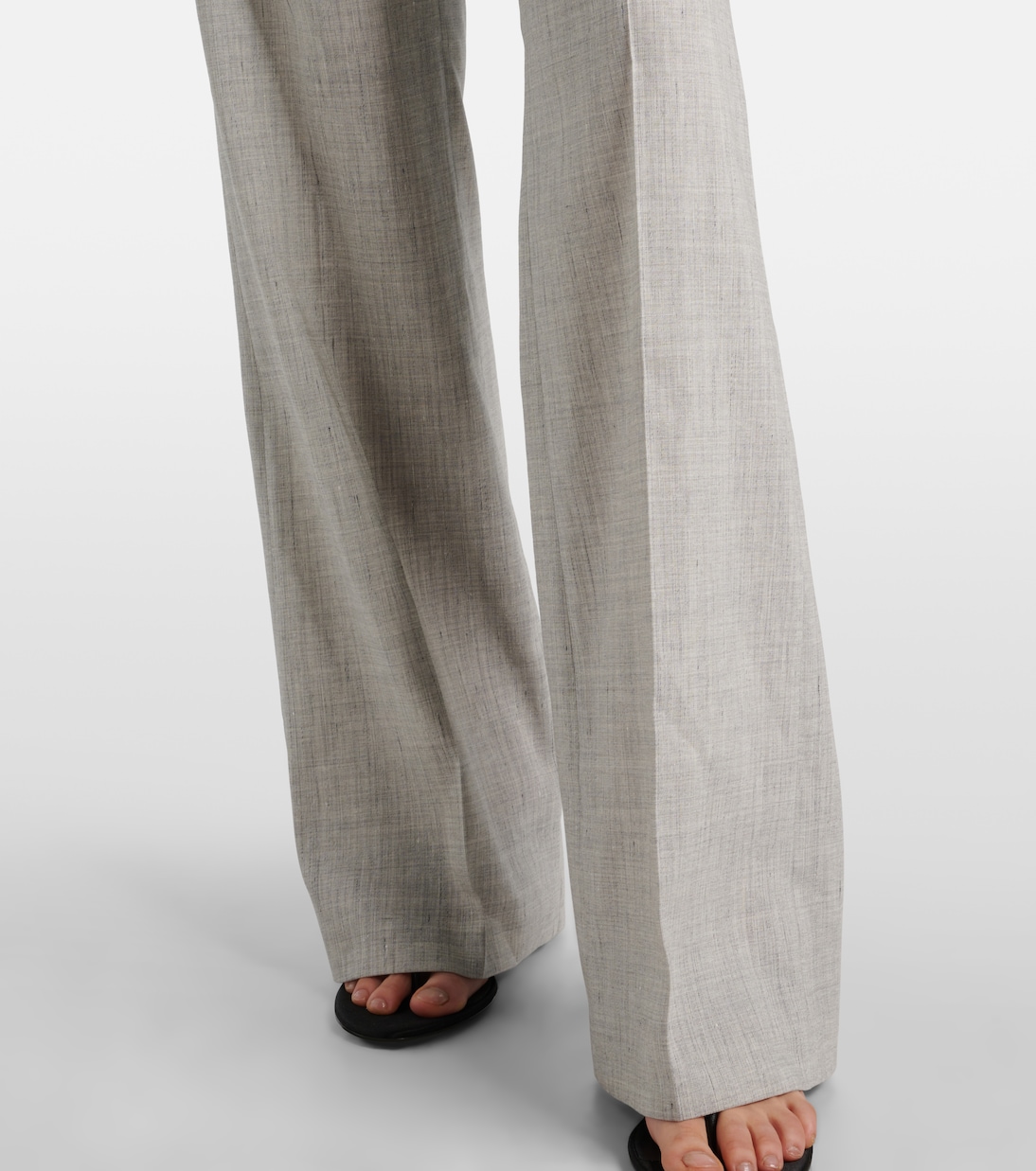 Low-rise linen and wool flared pants | Magda Butrym