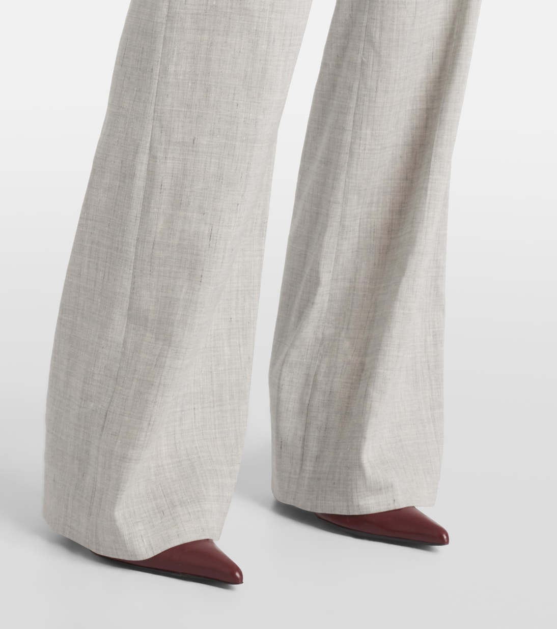 Low-rise linen and wool flared pants | Magda Butrym