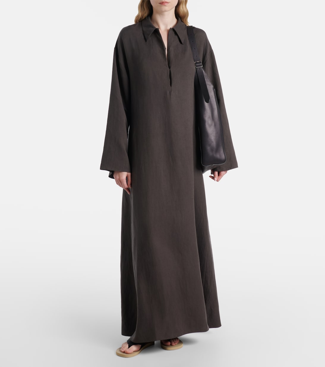 Kaftan Millen aus Seide und Leinen | The Row
