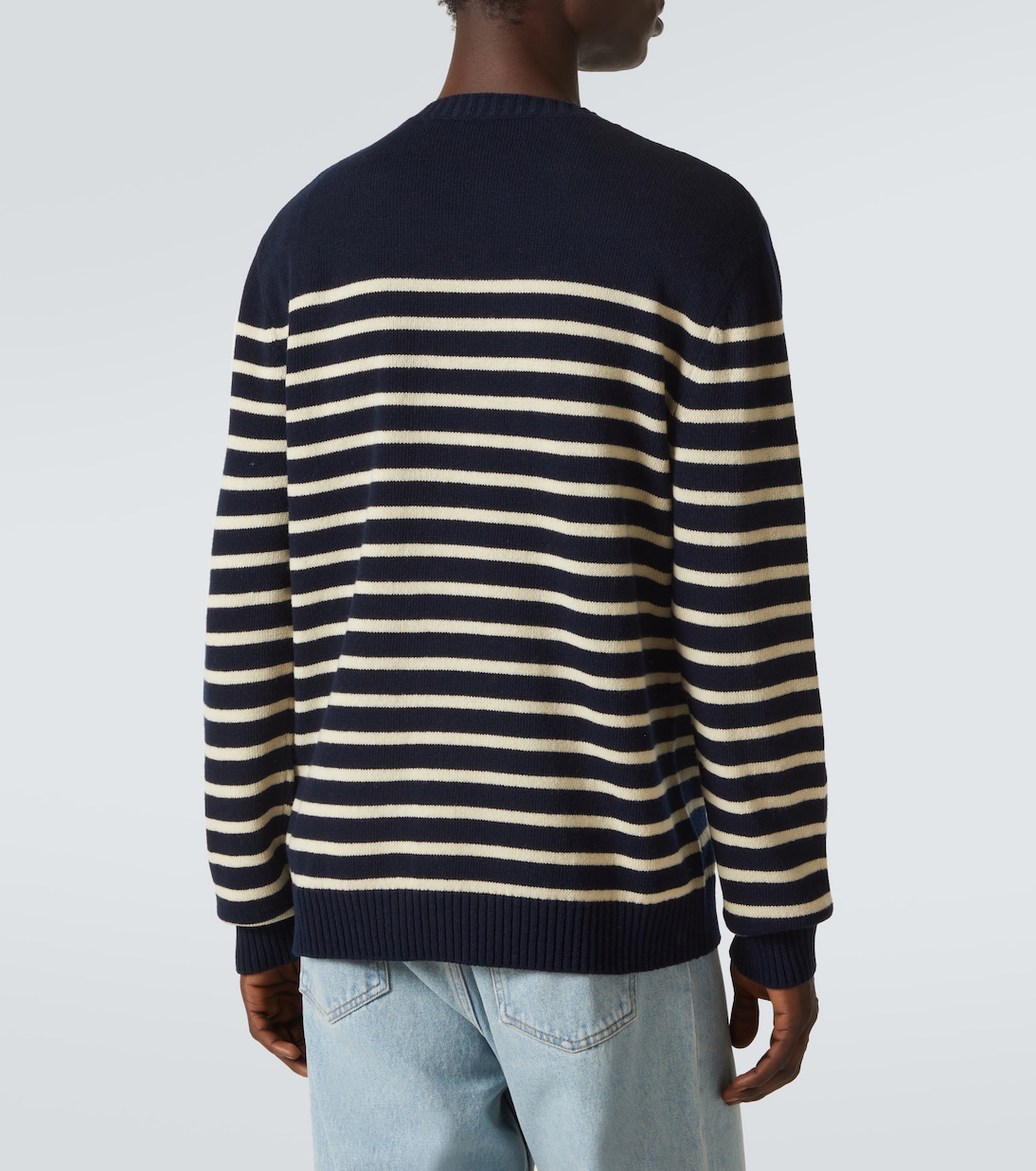 Chez Valentino striped jacquard wool sweater | Valentino