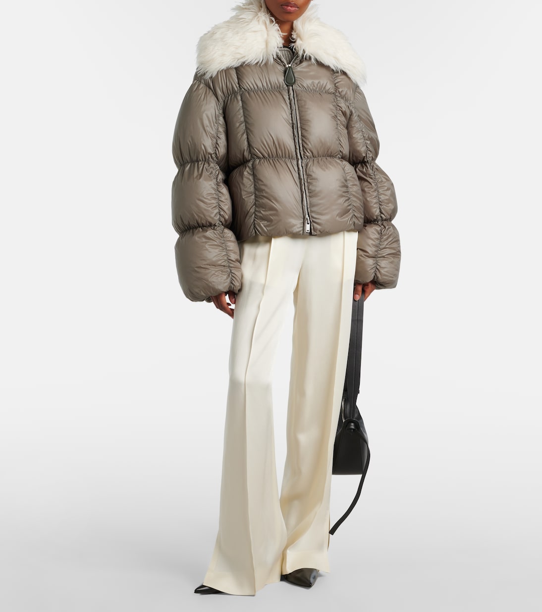 Daunenjacke mit Shearling | Jil Sander