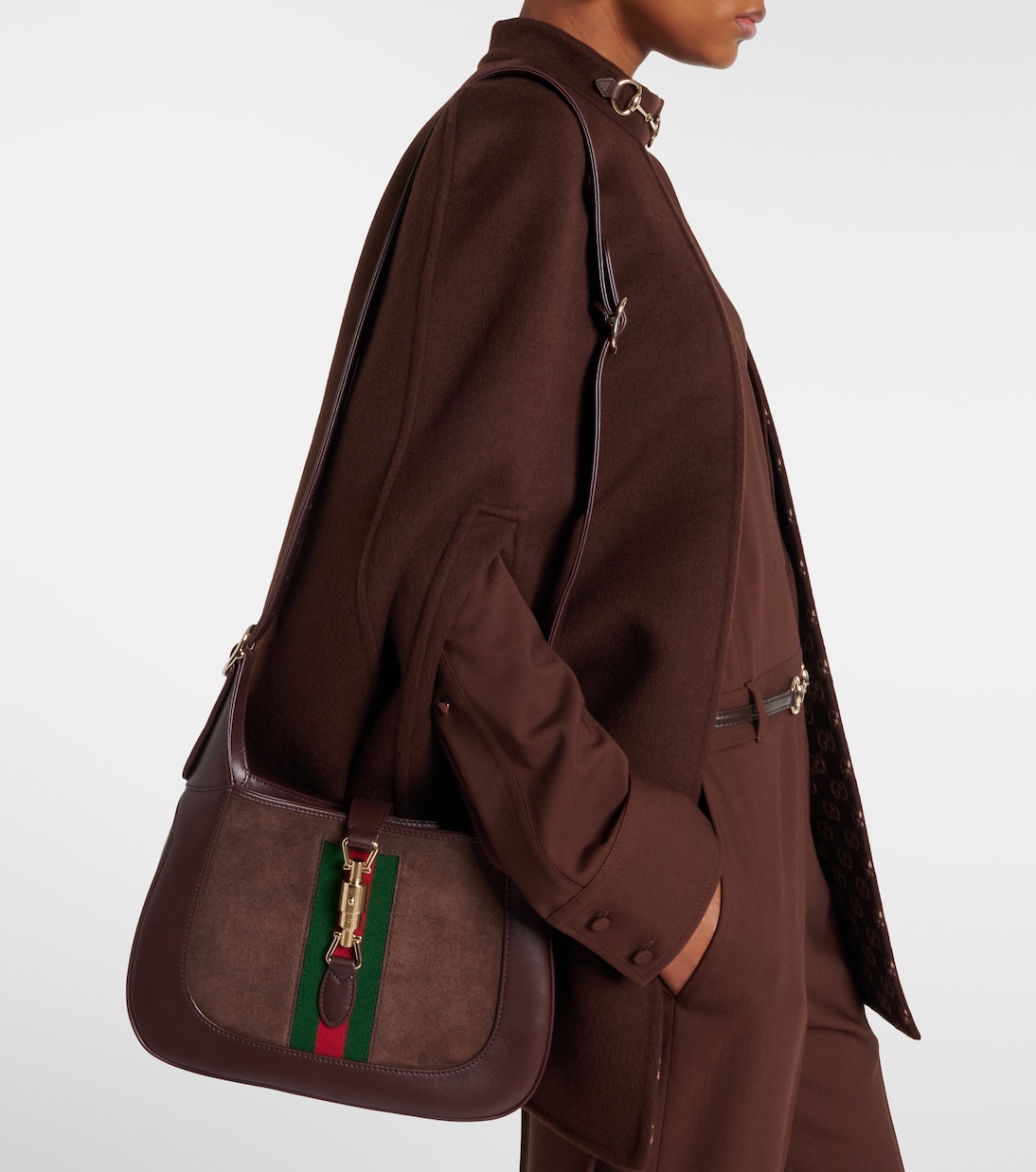 Jackie 1961 Medium suede shoulder bag | Gucci