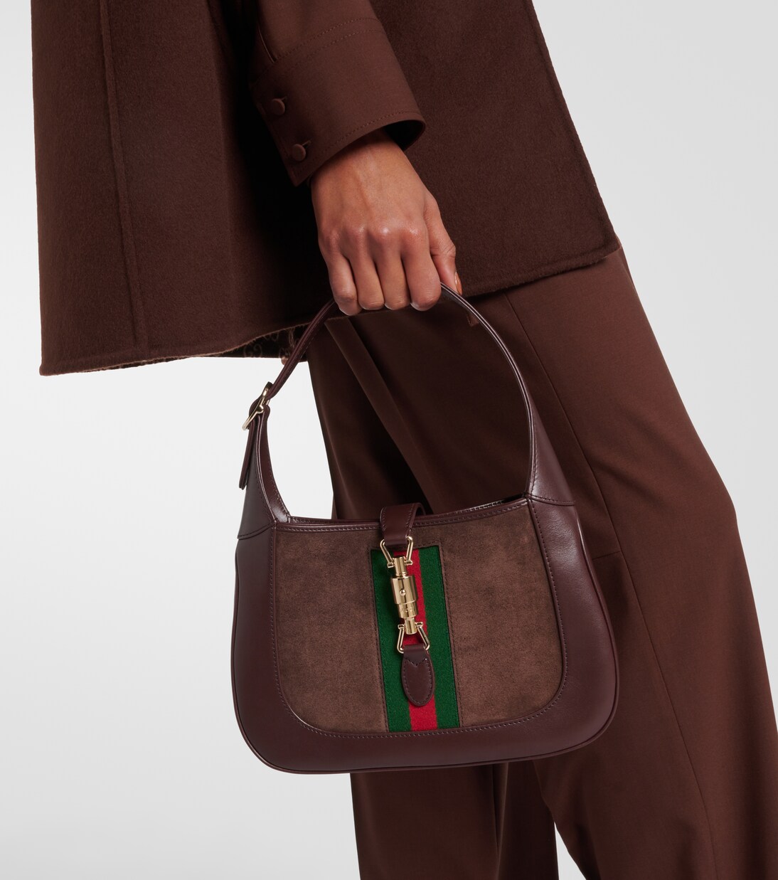 Jackie 1961 Medium suede shoulder bag | Gucci