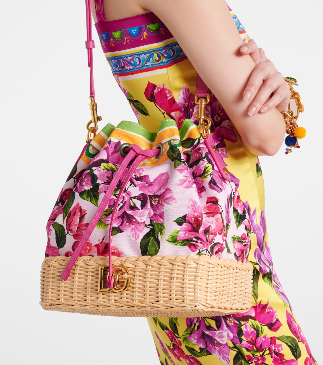 Sac seau Taormina DG à fleurs | Dolce&Gabbana