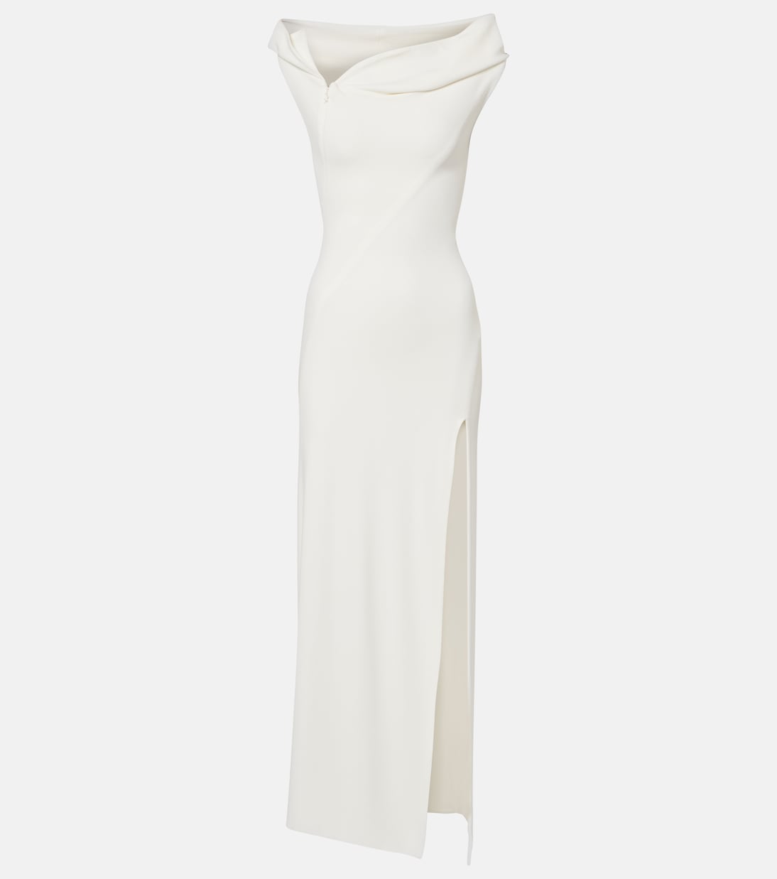 Hooded asymmetric jersey gown | Mugler