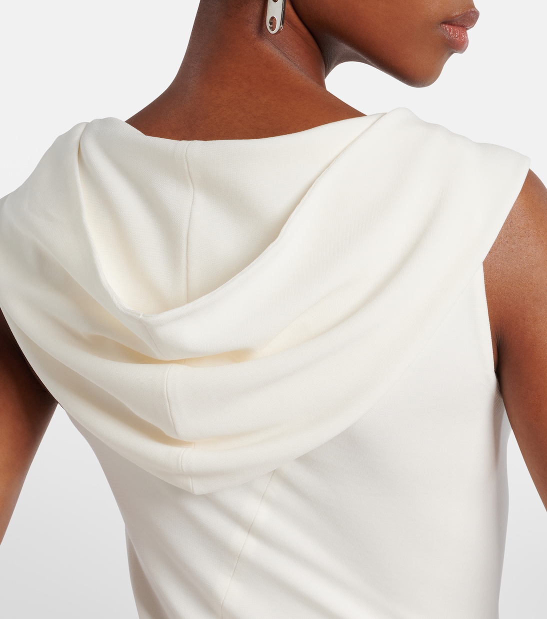 Hooded asymmetric jersey gown | Mugler