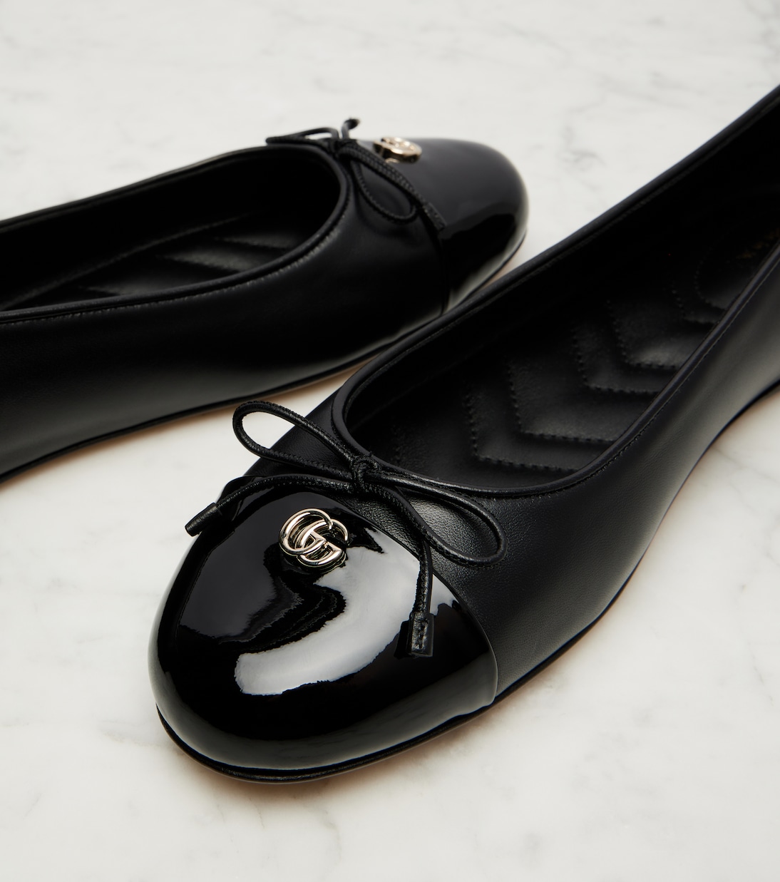 Double G leather ballet flats | Gucci