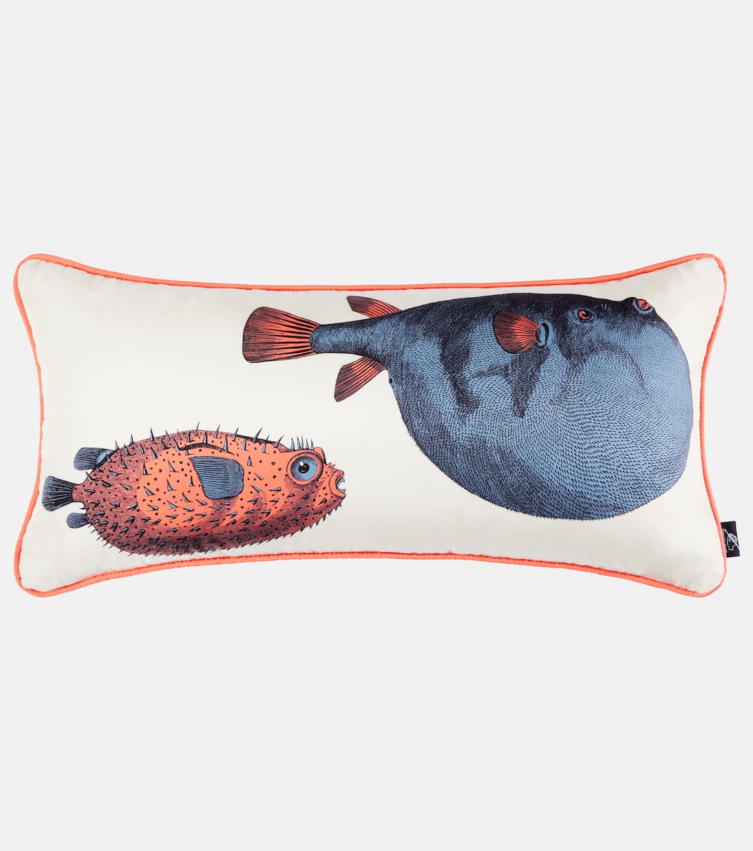 Coussin Pesci imprimé en soie | Fornasetti