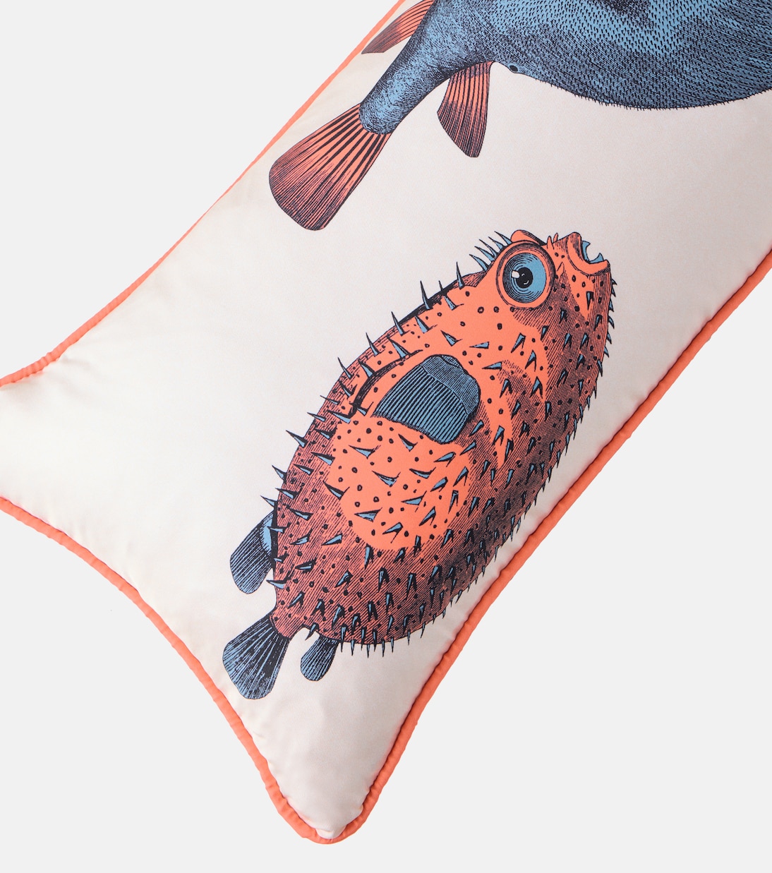 Coussin Pesci imprimé en soie | Fornasetti