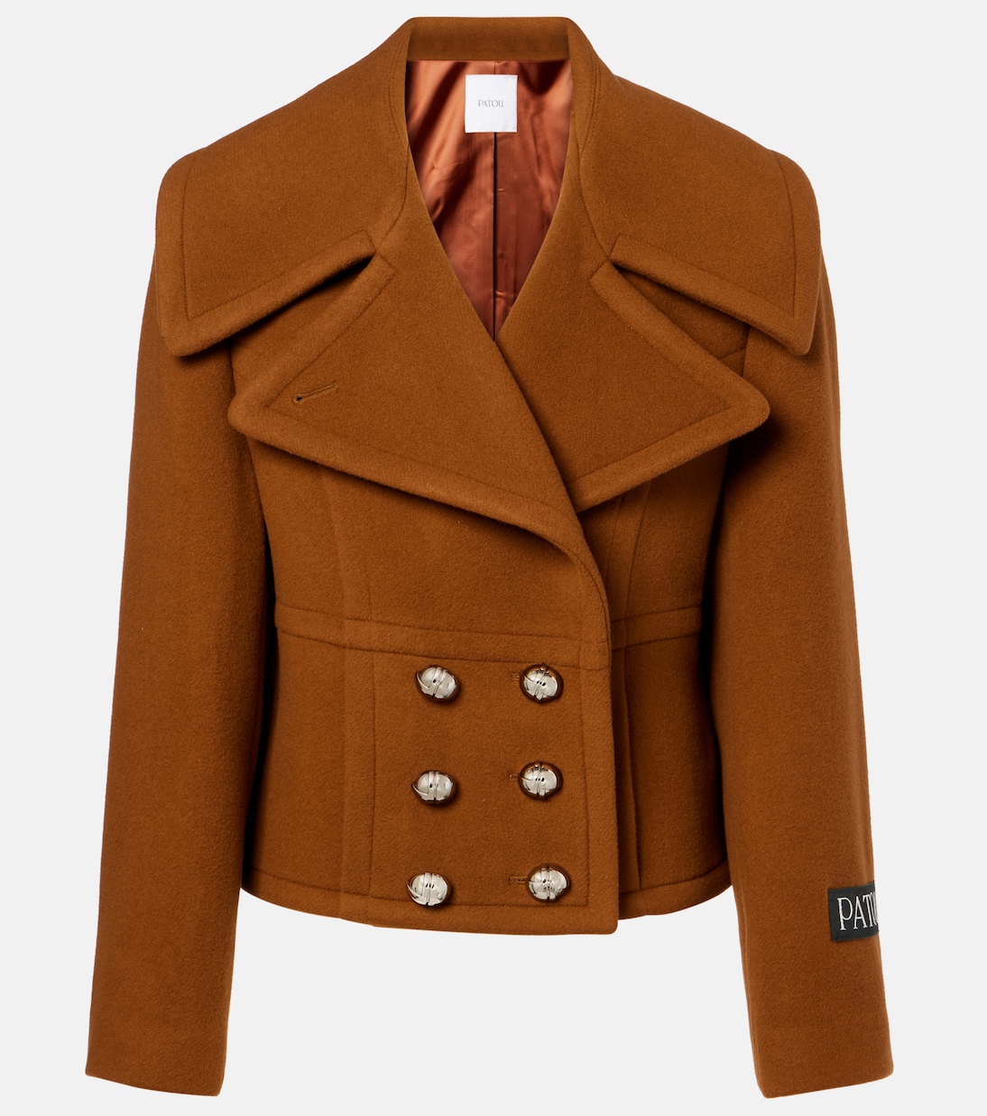 Cropped wool-blend jacket | Patou