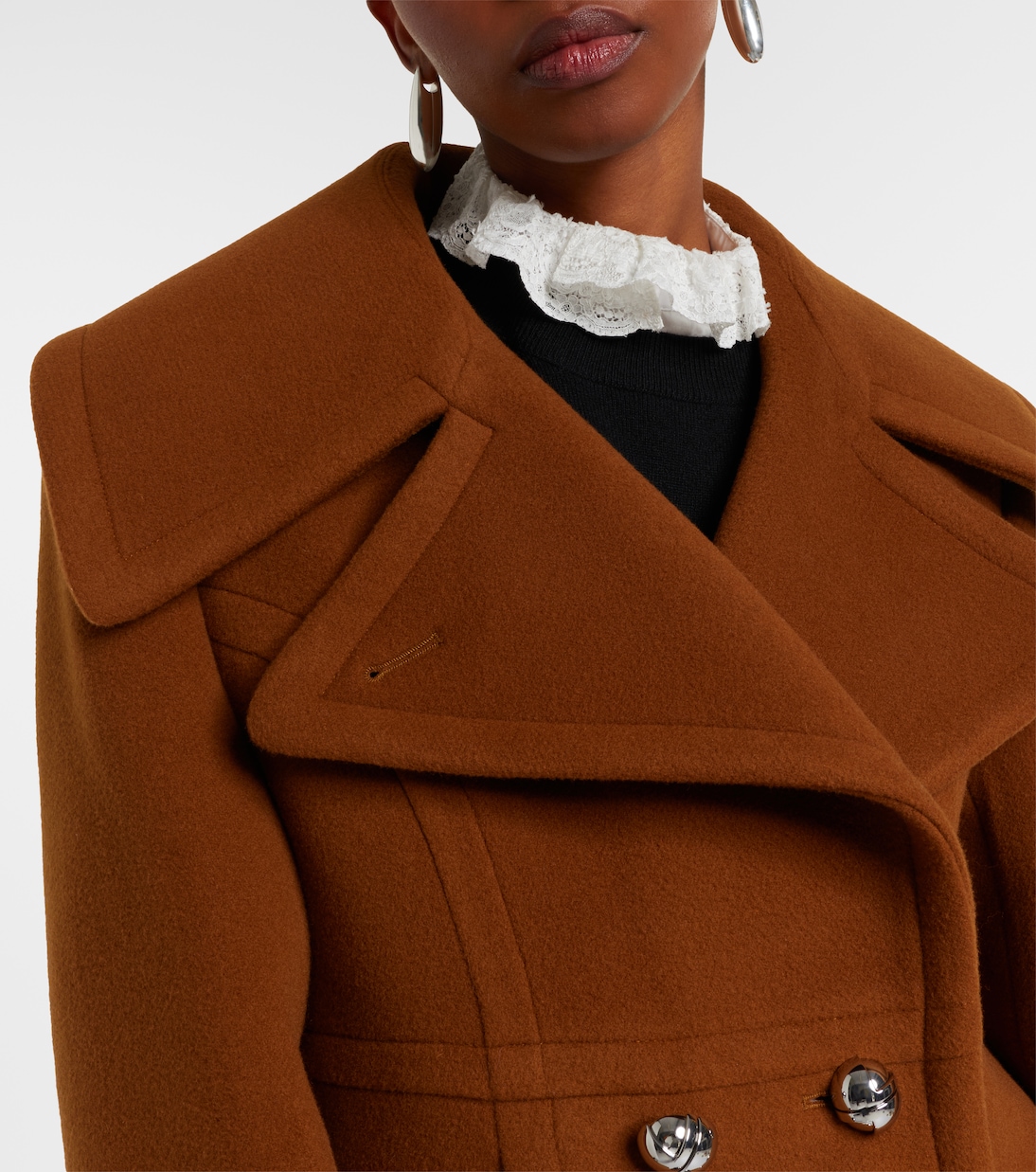 Cropped wool-blend jacket | Patou