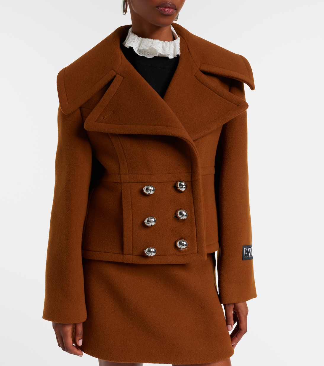 Cropped wool-blend jacket | Patou