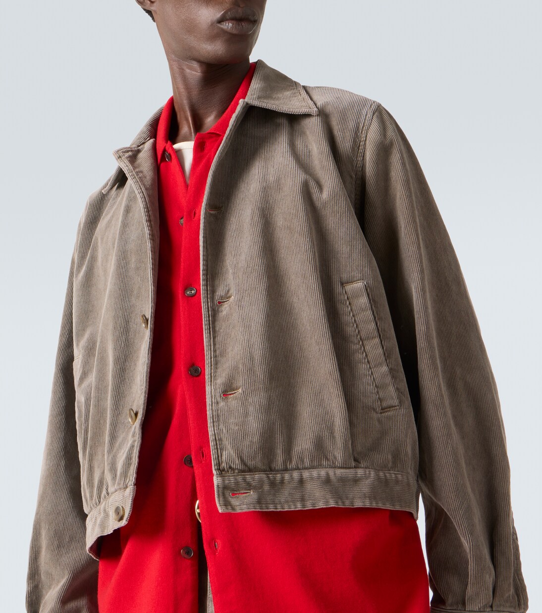 Veste blouson en velours côtelé de coton | Auralee