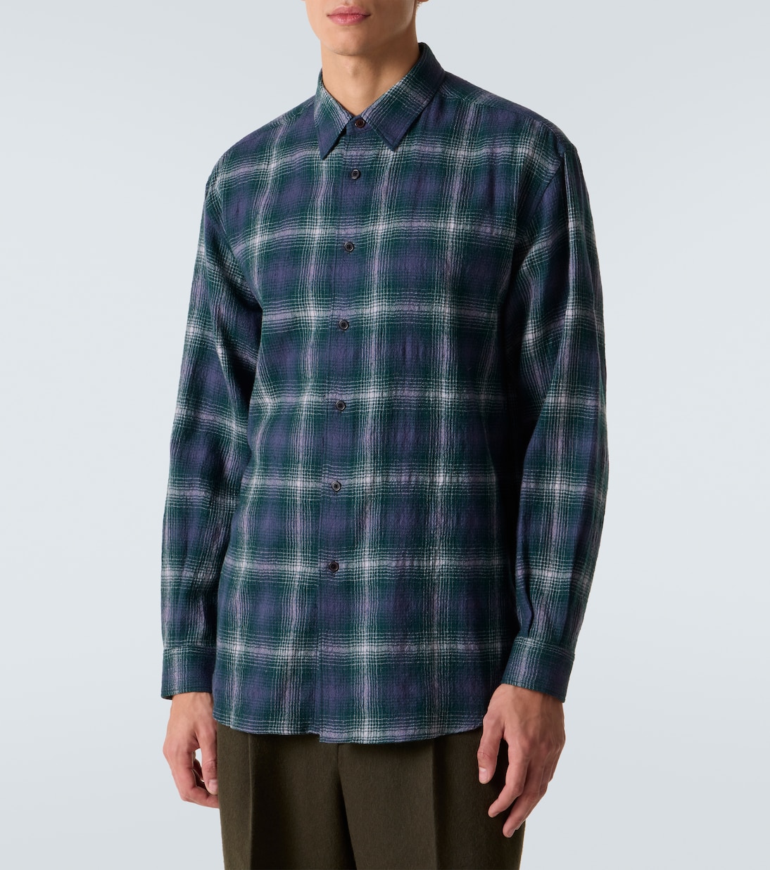 Checked wool shirt | Auralee
