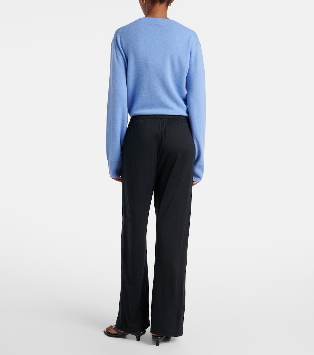 Pantalon droit en coton et soie  | Toteme