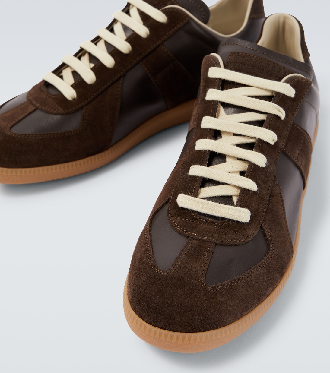 Replica leather and suede sneakers | Maison Margiela