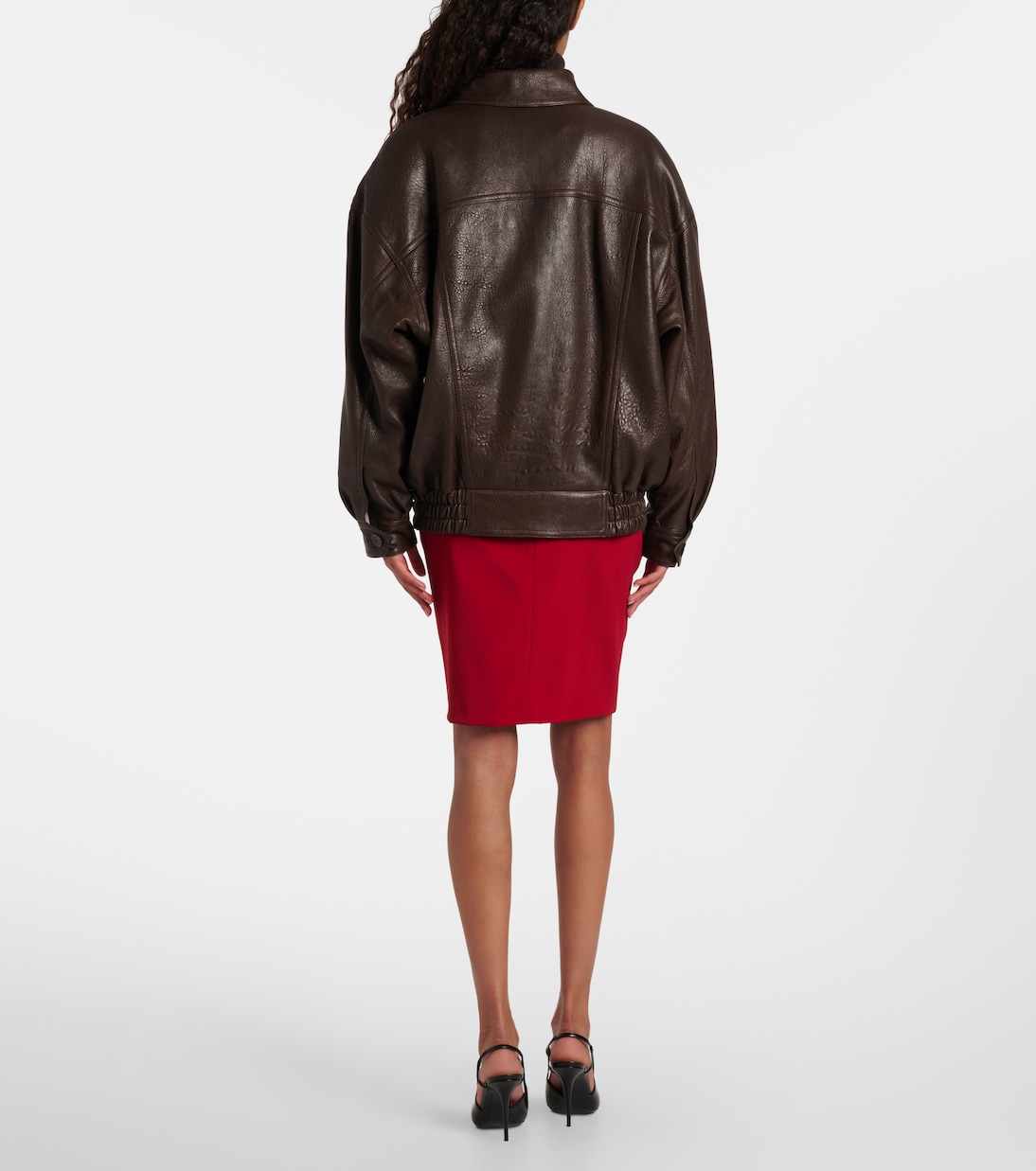 大廓形皮革夹克 | Saint Laurent