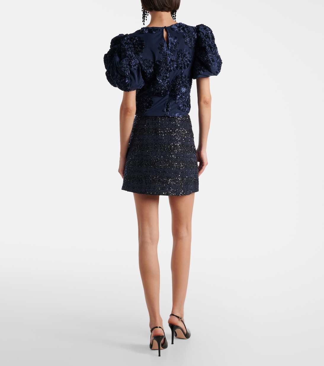 Floral-appliqué top | Rotate