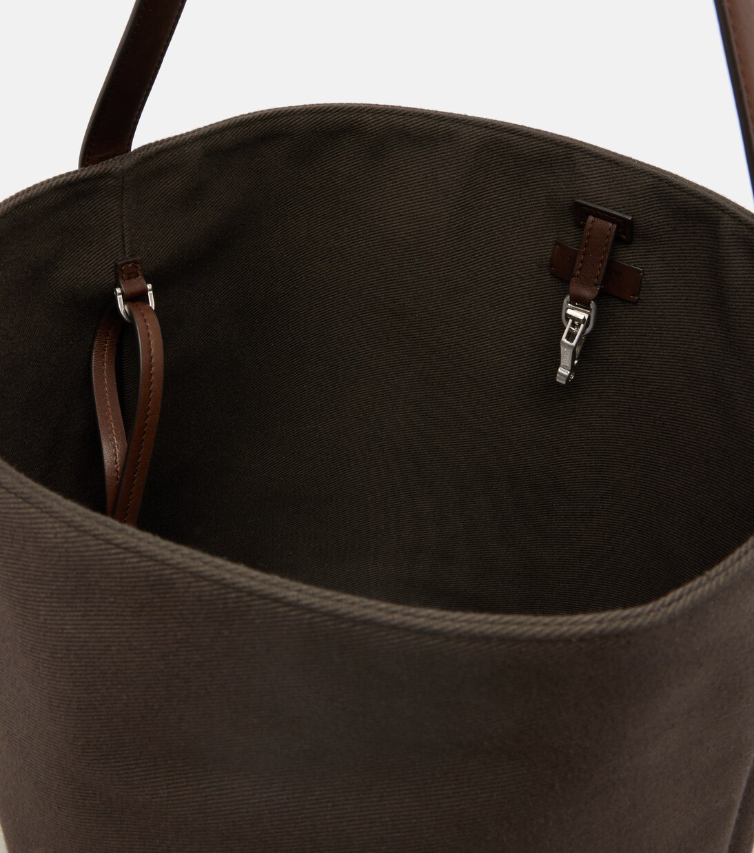 N/S Park Large canvas and leather tote bag | The Row