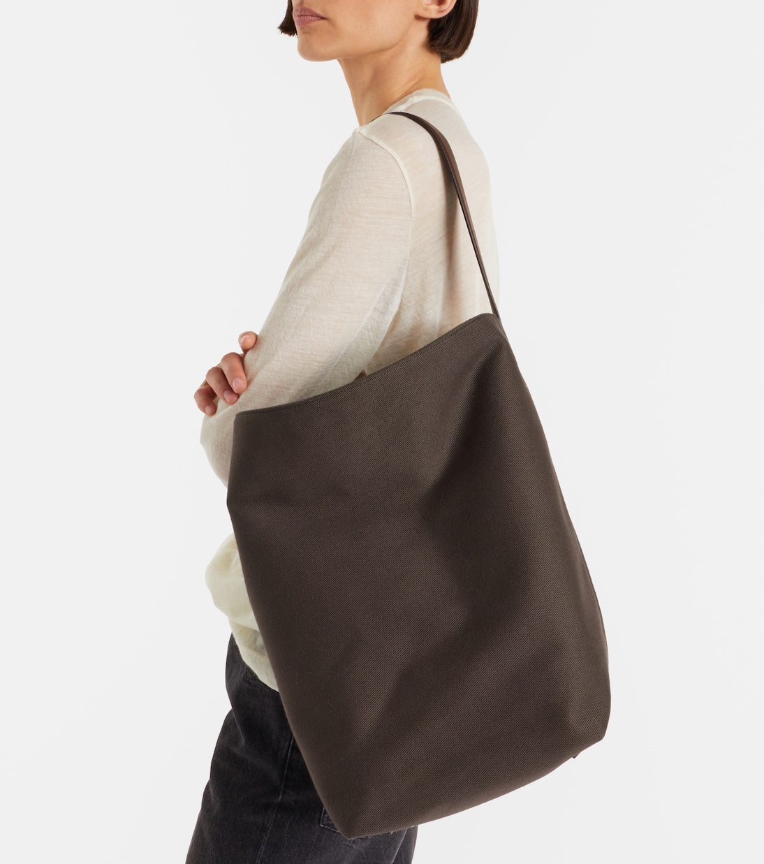 N/S Park Large canvas and leather tote bag | The Row