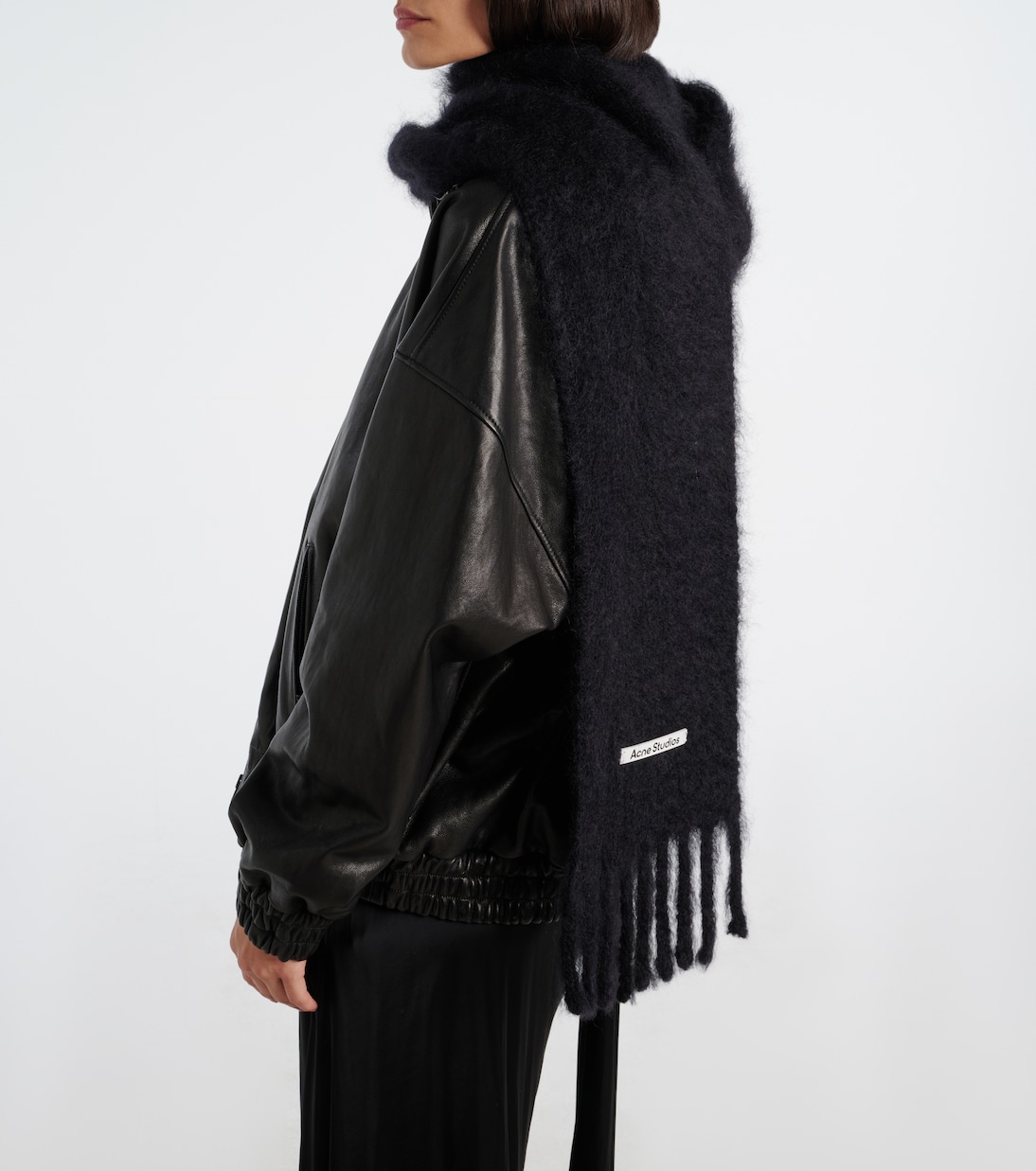 Kooder hooded mohair and wool-blend scarf | Acne Studios